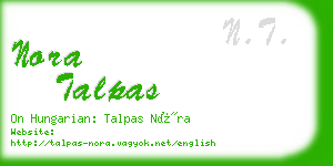 nora talpas business card